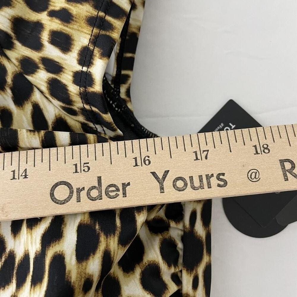 Torrid Swimsuit 1X 14-16 Cheetah Print Swim Summer Scoop Back One Piece NEW - Picture 8 of 9